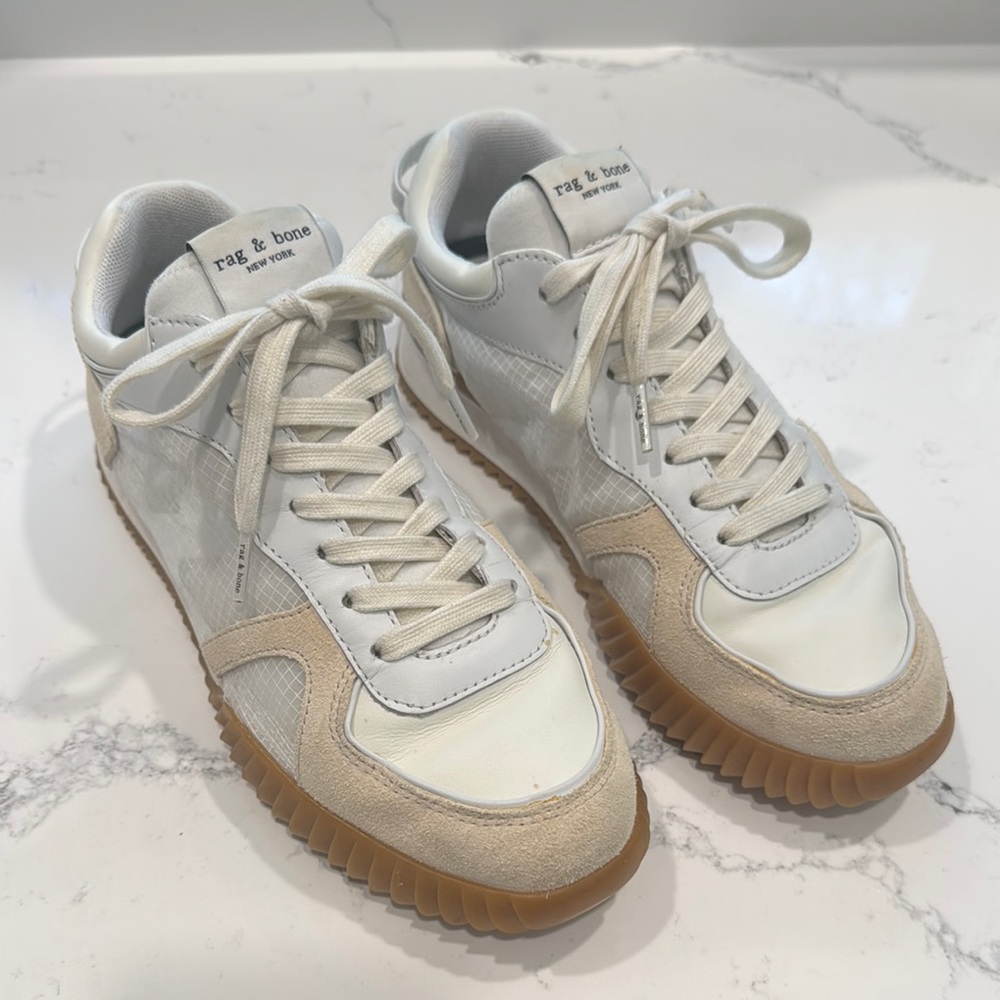 Rag & Bone women’s Cream and Tan Sneakers